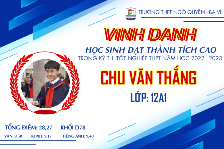 Học sinh thủ khoa các khối và học sinh đạt điểm 10 thi tốt nghiệp năm 2022-2023