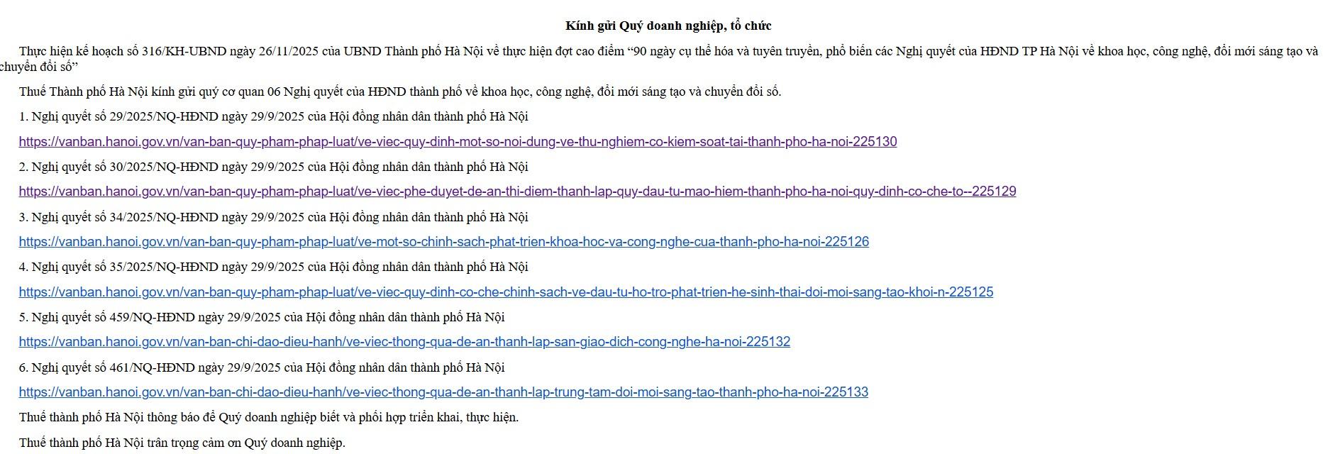 06 Nghị quyết của HĐND thành phố về khoa học, công nghệ, đổi mới sáng tạo và chuyển đổi số