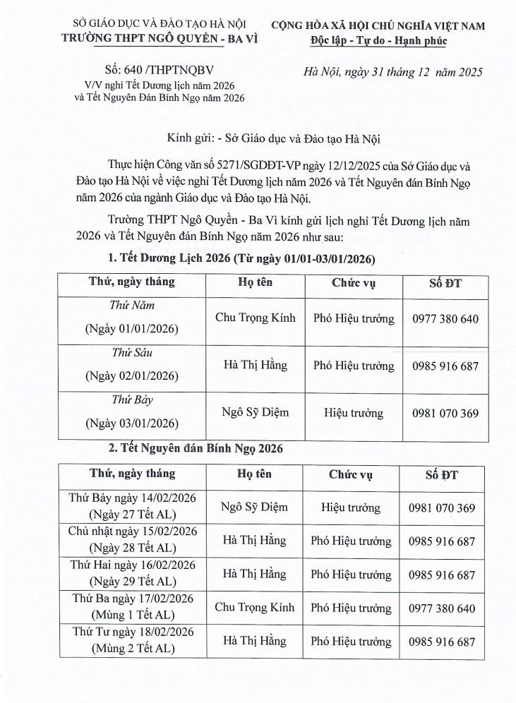Lịch nghi Tết Dương lịch năm 2026 và Tết Nguyên Đán Bính Ngọ năm 2026