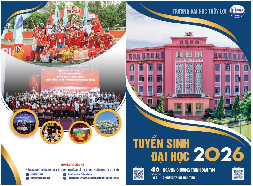 TRƯỜNG ĐẠI HỌC THỦY LỢI TUYỂN SINH ĐẠI HỌC 2026